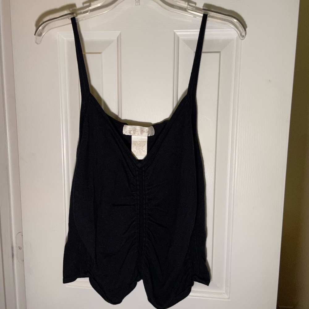 Black knit tank top